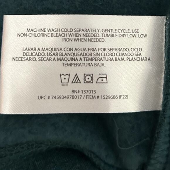 Orvis Women's Cozy Pullover Sweatshirt Small Green Crew Neck Round Hem NEW - Picture 8 of 8